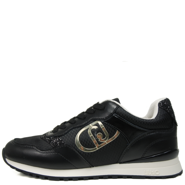 LIU JO Sneaker Maxi Wonder Low 02 Glitter Black
