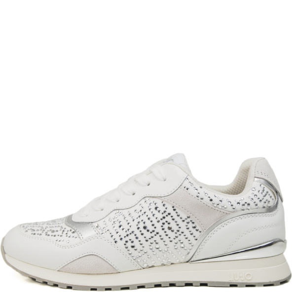 LIU JO Sneaker Maxi Wonder Low 02 White Strass